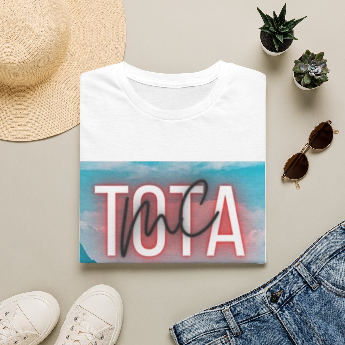 TOCA logo T-Shirt | colorful gradient script overlay | Tota Mc